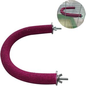 Parrot Bird Wood Perch Stand Toys, U-Shaped Curved Corner Pet Stand Rack-Red19X2X17Cm Parrot Bird Wood Perch Stand Toys, U-Shaped Curved Corner Pet Stand Rack-Red19X2X17Cm