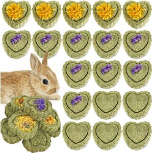 RoadLoo Rabbit Chew Toys, 32Pcs Bunny Chew Toys for Teeth Natural Hay Chew Toy Chew Mats RoadLoo Rabbit Chew Toys, 32Pcs Bunny Chew Toys for Teeth Natural Hay Chew Toy Chew Mats