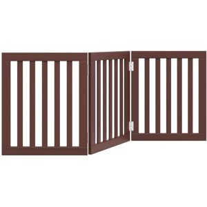 (brown, 50 x 60 x 2 cm/ 3 pcs) vidaXL Dog Gate with Door Foldable Pet Gate Dog F (brown, 50 x 60 x 2 cm/ 3 pcs) vidaXL Dog Gate with Door Foldable Pet Gate Dog F