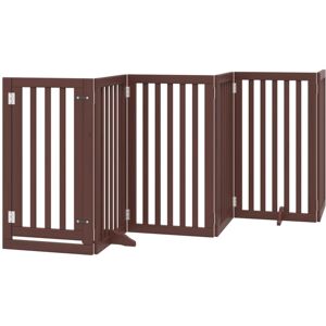 (brown, 50 x 90 x 2 cm/ 6 pcs) vidaXL Dog Gate with Door Foldable Pet Gate Dog F (brown, 50 x 90 x 2 cm/ 6 pcs) vidaXL Dog Gate with Door Foldable Pet Gate Dog F