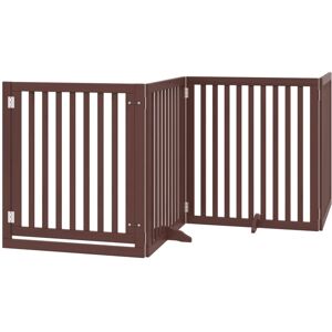 (brown, 80 x 90 x 2 cm/ 4 pcs) vidaXL Dog Gate with Door Foldable Pet Gate Dog F (brown, 80 x 90 x 2 cm/ 4 pcs) vidaXL Dog Gate with Door Foldable Pet Gate Dog F