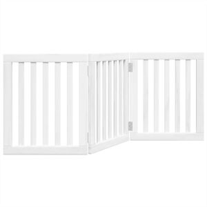 vidaXL Dog Gate Foldable Pet Barrier - Pet Gate, 150cm, White vidaXL Dog Gate Foldable Pet Barrier - Pet Gate, 150cm, White