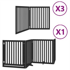 (black, 80 x 90 x 2 cm/ 10 pcs) vidaXL Dog Gate with Door Foldable 9 Panels Dog (black, 80 x 90 x 2 cm/ 10 pcs) vidaXL Dog Gate with Door Foldable 9 Panels Dog