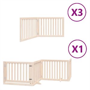 (natural, 80 x 60 x 2 cm/ 10 pcs) vidaXL Dog Gate with Door Foldable 9 Panels Do (natural, 80 x 60 x 2 cm/ 10 pcs) vidaXL Dog Gate with Door Foldable 9 Panels Do
