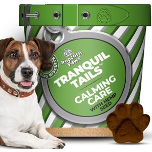 Popcorn Paws Tranquil Tails, Chicken Flavoured Dog Calming Treats - Reduce Stress, Fear, Bark Popcorn Paws Tranquil Tails, Chicken Flavoured Dog Calming Treats - Reduce Stress, Fear, Bark