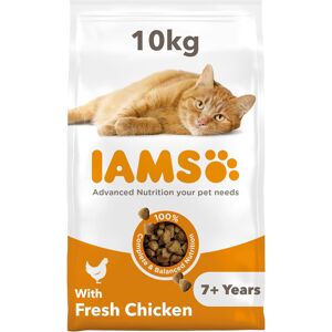 (Chicken, 10 kg (Pack of 1)) IAMS Complete Dry Cat Food for Senior 7+ Cats with (Chicken, 10 kg (Pack of 1)) IAMS Complete Dry Cat Food for Senior 7+ Cats with