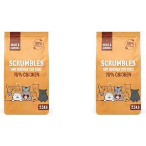 (2.5 kg (Pack of 2)) Scrumbles All Natural Dry Cat Food with 75% Chicken, High P (2.5 kg (Pack of 2)) Scrumbles All Natural Dry Cat Food with 75% Chicken, High P