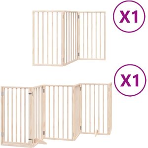 (natural, 50 x 90 x 2 cm/ 9 pcs) vidaXL Dog Gate with Door Foldable Dog Fence Do (natural, 50 x 90 x 2 cm/ 9 pcs) vidaXL Dog Gate with Door Foldable Dog Fence Do