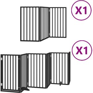 (black, 50 x 90 x 2 cm/ 9 pcs) vidaXL Dog Gate with Door Foldable Dog Fence Dog (black, 50 x 90 x 2 cm/ 9 pcs) vidaXL Dog Gate with Door Foldable Dog Fence Dog