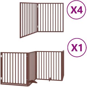 (brown, 80 x 90 x 2 cm/ 12 pcs) vidaXL Dog Gate with Door Foldable Dog Fence Dog (brown, 80 x 90 x 2 cm/ 12 pcs) vidaXL Dog Gate with Door Foldable Dog Fence Dog
