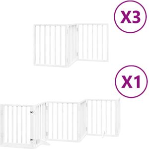 (white, 50 x 60 x 2 cm/ 15 pcs) vidaXL Dog Gate with Door Foldable Dog Fence Dog (white, 50 x 60 x 2 cm/ 15 pcs) vidaXL Dog Gate with Door Foldable Dog Fence Dog