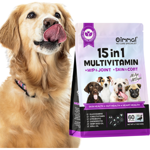 Oimmal Dog Multivitamin Chews Food Treats Probiotic Supplement Blend Skin Gut Heart Oimmal Dog Multivitamin Chews Food Treats Probiotic Supplement Blend Skin Gut Heart