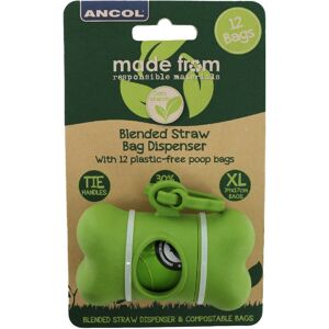 Ancol Zero Plastic Poop Bag Dispenser & Bags Strong Bags Tie Handle Ancol Zero Plastic Poop Bag Dispenser & Bags Strong Bags Tie Handle