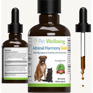 Pet Wellbeing Adrenal Harmony gold for Dogs - Vet-Formulated - cushing Pet Wellbeing Adrenal Harmony gold for Dogs - Vet-Formulated - cushing