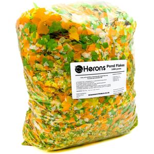 HERONS - Pond Flakes 1 KG - 10L - For Koi, Carp and Other Pond and Coldwater Fish - Wit HERONS - Pond Flakes 1 KG - 10L - For Koi, Carp and Other Pond and Coldwater Fish - Wit