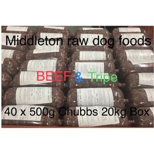 Middleton raw dog food RAW Frozen Dog Food - Beef & Tripe Diet, 20kg Box (40 x 500g Chubs) - 100% Natur Middleton raw dog food RAW Frozen Dog Food - Beef & Tripe Diet, 20kg Box (40 x 500g Chubs) - 100% Natur