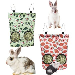 Unbranded (S) 2PCS Rabbit Hay Feeder Bags - Strawberries & Avocado Unbranded (S) 2PCS Rabbit Hay Feeder Bags - Strawberries & Avocado