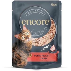 Encore 100% Natural Wet Cat Food Pouch, Succulent Tuna with Pacific Crab in Brot Encore 100% Natural Wet Cat Food Pouch, Succulent Tuna with Pacific Crab in Brot