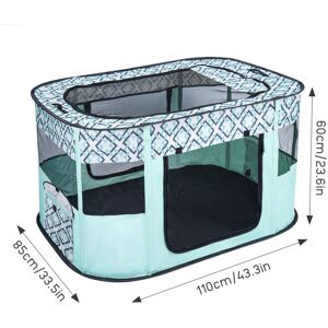 Unbranded (Green L) Foldable Pet Playpen Portable Soft Portable Dog Unbranded (Green L) Foldable Pet Playpen Portable Soft Portable Dog
