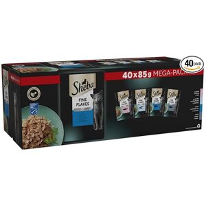 Sheba Fine Flakes in Jelly Fish Collection Wet Cat Food Pouches for Adult Cats 8 Sheba Fine Flakes in Jelly Fish Collection Wet Cat Food Pouches for Adult Cats 8