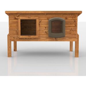 Home & Roost XL Outdoors Microchip Self Heating Cat House Kennel with One Way Privacy Window Home & Roost XL Outdoors Microchip Self Heating Cat House Kennel with One Way Privacy Window