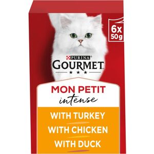 Gourmet Mon Petit Intense Duck, Chicken and Turkey Adult Wet Cat Food 6x50g, Pac Gourmet Mon Petit Intense Duck, Chicken and Turkey Adult Wet Cat Food 6x50g, Pac