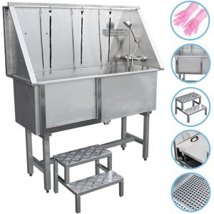 MonsterShop (400mm) Dog Grooming Bath Stainless Steel Pet Washing Station MonsterShop (400mm) Dog Grooming Bath Stainless Steel Pet Washing Station