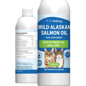 Pet Wellbeing Wild Alaskan Salmon Oil for Cats - Daily Omega-3 Fish Oil for Heal Pet Wellbeing Wild Alaskan Salmon Oil for Cats - Daily Omega-3 Fish Oil for Heal