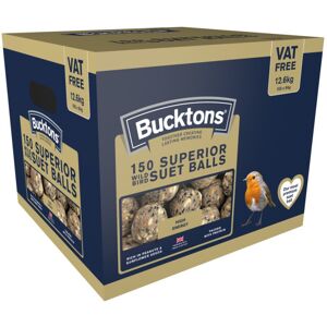 Bucktons 150 Superior Wild Bird Suet Balls - Made in Britain, Protein-Packed Fat Bucktons 150 Superior Wild Bird Suet Balls - Made in Britain, Protein-Packed Fat