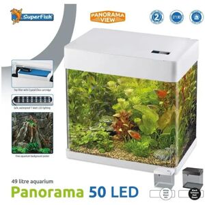 SuperFish LED Panorama 50 White Aquarium 49L 320L/H Top Filter Fish Tank SuperFish LED Panorama 50 White Aquarium 49L 320L/H Top Filter Fish Tank