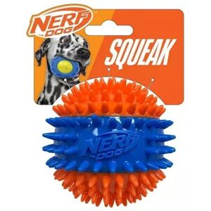 Nerf Dog 3 Part Spike Squeak Ball Orange & Blue Nerf Dog 3 Part Spike Squeak Ball Orange & Blue