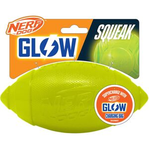 Nerf Dog Ultra GLOW Classic Squeak Football Throw & Fetch Toy - Green Nerf Dog Ultra GLOW Classic Squeak Football Throw & Fetch Toy - Green