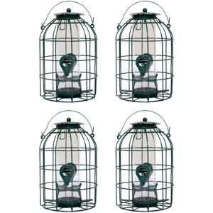 Samuel Alexander Pack of 4 Wild Bird Seed Feeder Cage with Squirrel Guard Samuel Alexander Pack of 4 Wild Bird Seed Feeder Cage with Squirrel Guard