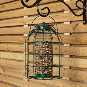 Samuel Alexander Metal Hanging Bird Nut Feeder with Squirrel Guard Samuel Alexander Metal Hanging Bird Nut Feeder with Squirrel Guard