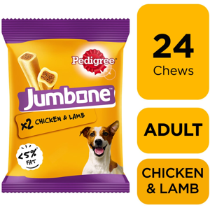 24 Pedigree Jumbone Medium Dog Treats Chicken & Lamb Dog Chews (12x180g) 24 Pedigree Jumbone Medium Dog Treats Chicken & Lamb Dog Chews (12x180g)