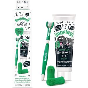 Bugalugs Dog Toothbrush and Toothpaste Kit Includes Cats & Dog Toothpaste, 2 x F Bugalugs Dog Toothbrush and Toothpaste Kit Includes Cats & Dog Toothpaste, 2 x F