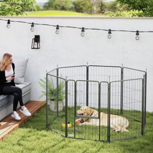 PawHut Eight-Panel Dog Playpen with Door, for Indoor, Outdoor, 100cm Tall PawHut Eight-Panel Dog Playpen with Door, for Indoor, Outdoor, 100cm Tall