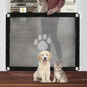 Unbranded Dog Gate, Magic Gate for Dogs, Lockable Safety Guard Easy To Install Safety 80 X Unbranded Dog Gate, Magic Gate for Dogs, Lockable Safety Guard Easy To Install Safety 80 X