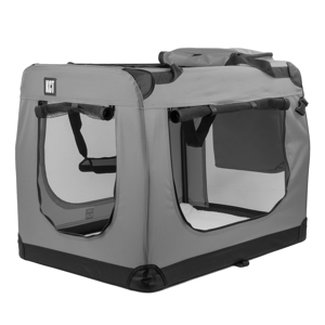 KCT Extra Large Grey Fabric Pet Carrier Travel Transport Bag for Cats and Dogs KCT Extra Large Grey Fabric Pet Carrier Travel Transport Bag for Cats and Dogs