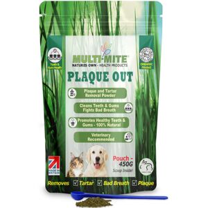 PLAQUE OUT 450G Pouch Tartar Plaque Off Remover, Bad Breath Dogs, Cats PLAQUE OUT 450G Pouch Tartar Plaque Off Remover, Bad Breath Dogs, Cats