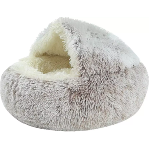 Cardy's (60CM, Beige) Dog Cat Bed Hooded Kitten Pet Cosy Cave Soft Calming Igloo Cozy Pl Cardy's (60CM, Beige) Dog Cat Bed Hooded Kitten Pet Cosy Cave Soft Calming Igloo Cozy Pl