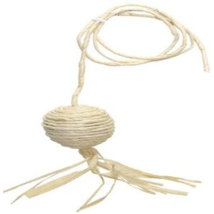 Hagen Catit Eco Terra Natural Cornhusk and Raffia Cat Toy Ball with String Hagen Catit Eco Terra Natural Cornhusk and Raffia Cat Toy Ball with String