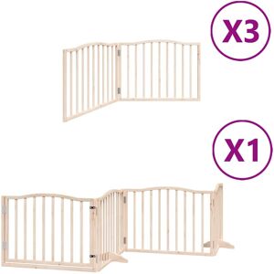 (natural, 80 x 60 x 2 cm/ 10 pcs) vidaXL Dog Gate with Door Foldable Dog Fence P (natural, 80 x 60 x 2 cm/ 10 pcs) vidaXL Dog Gate with Door Foldable Dog Fence P