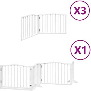 (white, 80 x 60 x 2 cm/ 10 pcs) vidaXL Dog Gate with Door Foldable Dog Fence Pet (white, 80 x 60 x 2 cm/ 10 pcs) vidaXL Dog Gate with Door Foldable Dog Fence Pet
