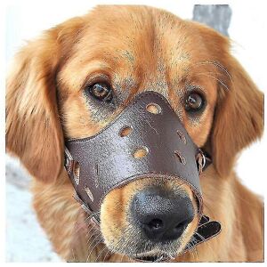 Unbranded (XL) Dog Leather Anti Bark Muzzle for Large Medium Small Dogs M Unbranded (XL) Dog Leather Anti Bark Muzzle for Large Medium Small Dogs M