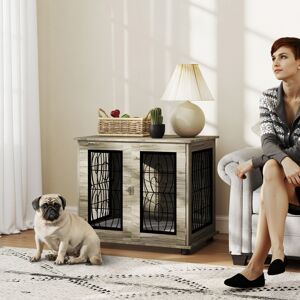 PawHut Dog Crate Furniture, End Table for Medium Dogs w/ Cushion PawHut Dog Crate Furniture, End Table for Medium Dogs w/ Cushion