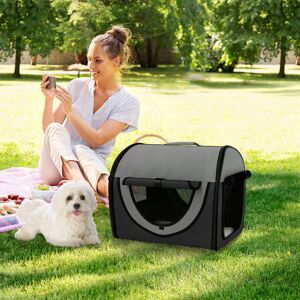 PawHut Folding Fabric Soft Pet Crate Dog Cat Travel Carrier Cage PawHut Folding Fabric Soft Pet Crate Dog Cat Travel Carrier Cage