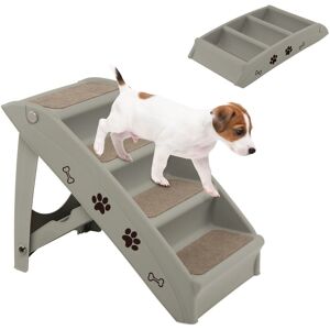 Costway Foldable Dog Step Portable Pet Stairs With Footpads Lightweight Access Costway Foldable Dog Step Portable Pet Stairs With Footpads Lightweight Access