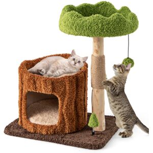 Costway Multifunctional Cat Tree Modern Cat Tower With Scratching Posts Costway Multifunctional Cat Tree Modern Cat Tower With Scratching Posts