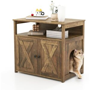 Costway Cat Litter Box Enclosure Cat Litter Box Furniture Hidden With Doors Costway Cat Litter Box Enclosure Cat Litter Box Furniture Hidden With Doors